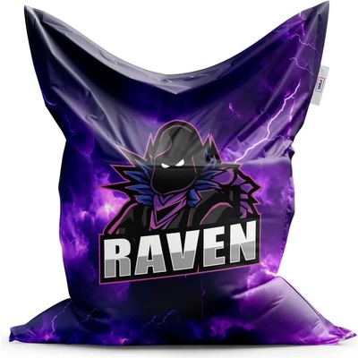 Sablio sedací vak fortnite raven fialová bouře 200x140 cm