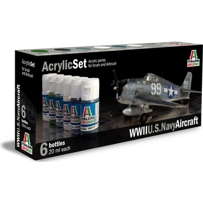 Italeri Sada farieb Acryl Set WWII U.S. Navy Aircraft