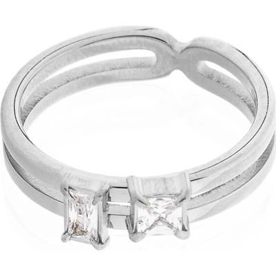 Franco Bene Dvojitý promise ring stříbrný 2170