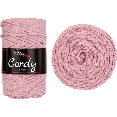 Vlna-hep Cordy 3mm - šňůra bavlna Cordy 3mm: 8003 Pudrová