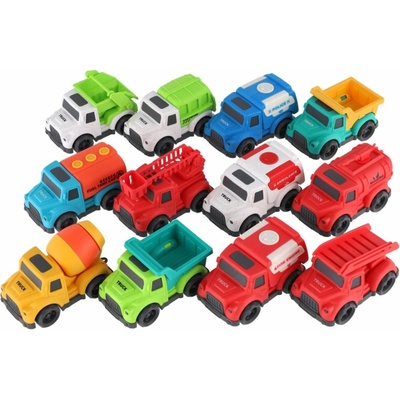 Teddies Auto nákladní na volný chod Eco plast 10 cm mix druhů