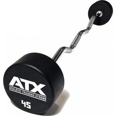 ATX LINE URETHAN Bicepsová činka zalomená 45 kg