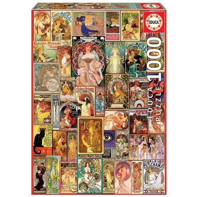 Educa Пъзел, Educa, Плакат колаж ART NOUVEAU, 1000 части