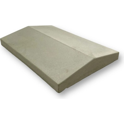 Betonová stříška na zídky a plotové dílce – průběžná sedlová (39 × 27 cm) Barva: Žlutá okr, Vzor: Hladká