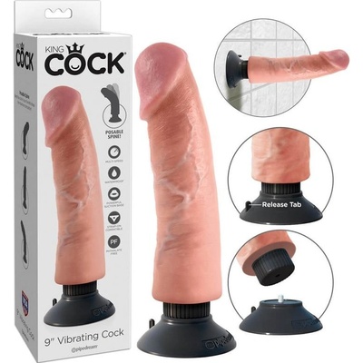 King Cock Vibrating Cock 9 Inch