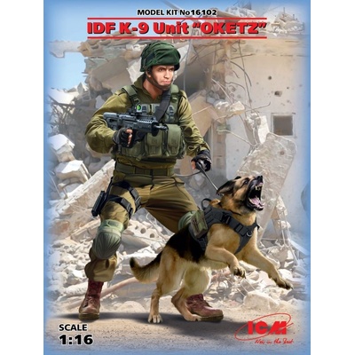 ICM IDF K 9 unit 'OKETZ' 1 fig.+dog 16102 1:16