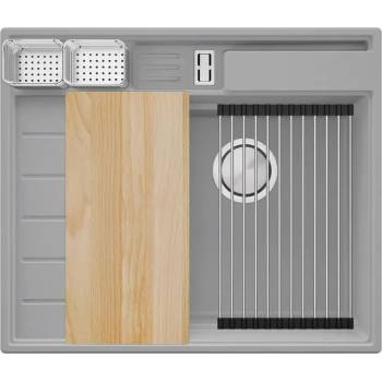 Твоят Стил Сива гранитна кухненска мивка Сидни 620-45 Pocket Ergo Multilevel