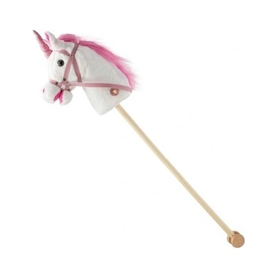 Hobby horse unicorn se zvukem a kolečky Nia Baby Mix white – Zboží Mobilmania