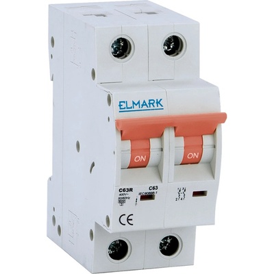 ELMARK АВТОМАТИЧЕН ПРЕКЪCВАЧ MCB C62R 20A 2P 6kA КРИВА C (41220R)