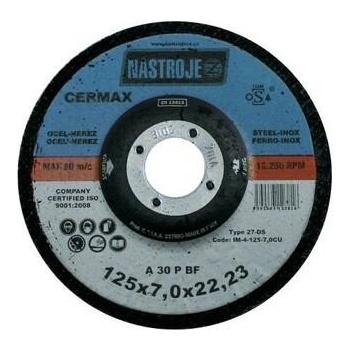 Nástroje cz Kotouč brusný 125 x 7 x 22 mm IM-4-125-7,0CU