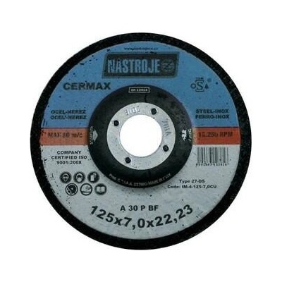 Nástroje cz Kotouč brusný 125 x 7 x 22 mm IM-4-125-7,0CU