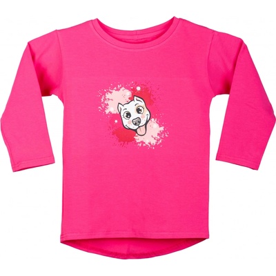 dívčí fuchsia tričko s dlouhým rukávem