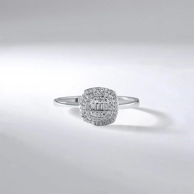 Lillian Vassago Zásnubní Prsten s brilianty z bílého zlata LLV59 DR106W