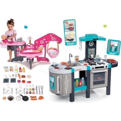 Smoby set kuchynka elektronická Tefal French Bubble a opatrovateľské centrum pre bábiku 311206-2