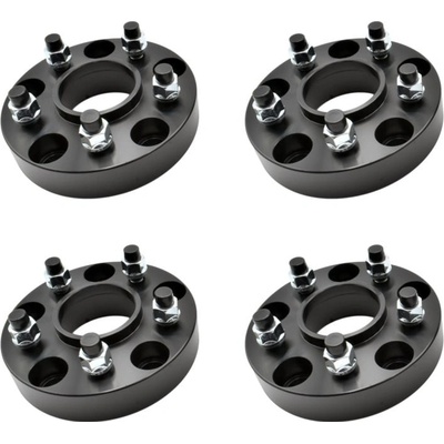 Wheel Adapter Kit to JL, JK, Černá, Hliník, 4 ks, Jeep Wrangler YJ, TJ, Liberty KJ, Cherokee XJ, KK, Grand Cherokee ZJ | Zboží Auto