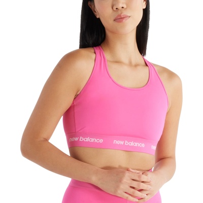 New Balance Сутиен New Balance Sleek Medium Support Sports Bra Розов Velikost M