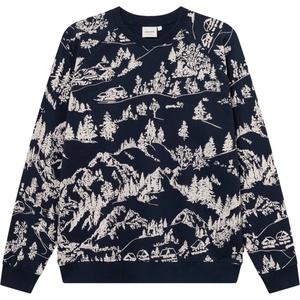 DEDICATED Мъжки пуловер DEDICATED Sweatshirt Malmoe Blue Hills AOP Jumper - Navy - размер XXL (017-4576-0115)