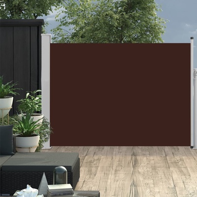 vidaXL Zatahovací boční markýza/zástěna na terasu 120 x 500 cm hnědá