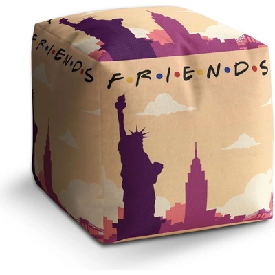 Sablio Taburet Cube Seriál Priatelia FRIENDS Socha Slobody: 40x40x40 cm