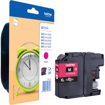 Image 1 of Brother Консуматив за принтер BROTHER LC-125XL ink cartridge magenta high capacity 1.200 pages 1-pack blister without alarm LC125XLMBP (LC125XLMBP)