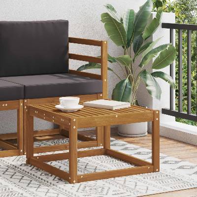 vidaXL Маса за открито Солидно акациево дърво Естествен (900447)