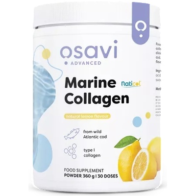 Osavi Marine Collagen Wild Cod Lemon, Морски колаген от дива треска, лимон, 360 g