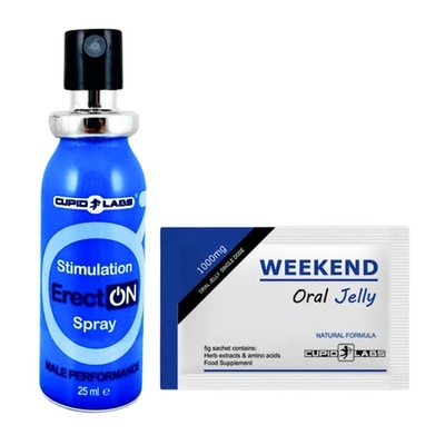 CUPID LABS Спрей за мощна Ерекция ErectON 25мл + Подарък WEEKEND орално желе за ерекция