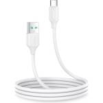 JOYROOM Кабел с гумирана оплетка за устройства с USB-C порт (100 см) - Joyroom Lost Lasting USB-A to USB-C Cable 3А (бял) (А9)