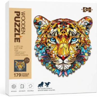 Najkoberce Drevené Leopard s rámikom 175 dielov