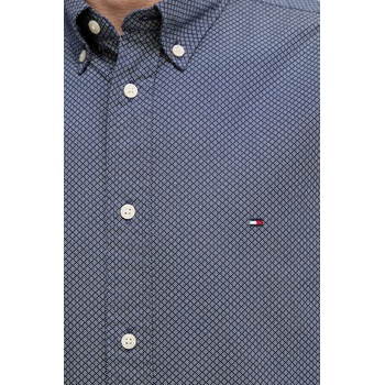 Tommy Hilfiger Памучна риза Tommy Hilfiger в синьо със стандартна кройка с яка с копче MW0MW40455 (MW0MW40455)