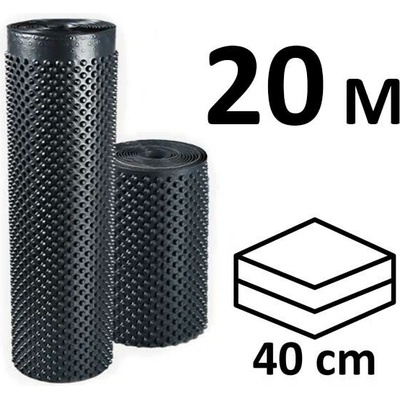 Nopová fólie do vyvýšených záhonů výška 40 cm x 20 m