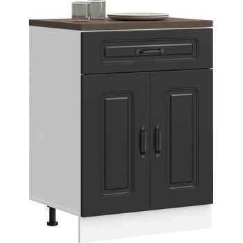 vidaXL Кухненски шкаф, "Kalmar", черен, инженерно дърво (853488)