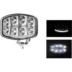  Нов мощен 64W LED ЛЕД Фар Халоген Лампа с Три Функции Неон Neon Ефект 12V - 24V Бяла светлина 6500LM
