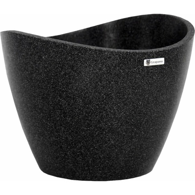 Grapano Černý květináč Grapano Rondi 23,3 cm
