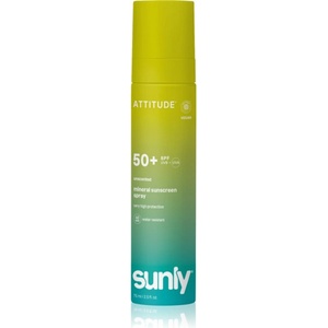 ATTITUDE Sunly Mineral Sunscreen Spray SPF 50+ слънцезащитен минерален спрей без парфюм SPF 50+ 75ml