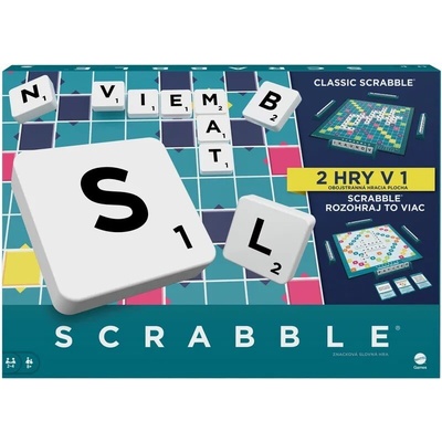 Mattel Scrabble Originál v slovenštině 2 hry v 1
