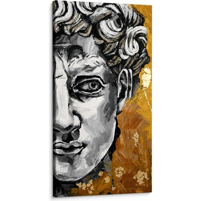 Papilora Obraz antickej sochy Davida na plátne – s ručne maľovanými detailmi - 50x100 cm