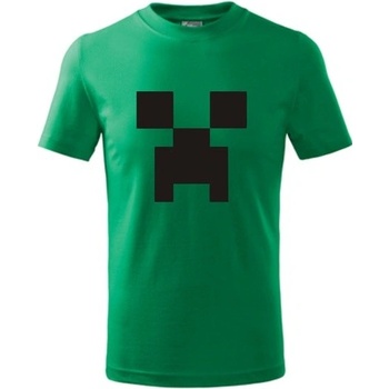 Minecraft Tričko dětské středně zelená