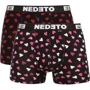 Nedeto Комплект от две - мъжки боксерки Nedeto Kiss and Hearts многоцветни Nedeto | Mnogotsveten | МЪЖЕ | 3XL