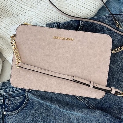 Michael Kors Jet Set Travel crossbody pudrová ružová