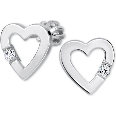 Soliter Srdiečkové náušnice s kryštálom 436 001 00418 04