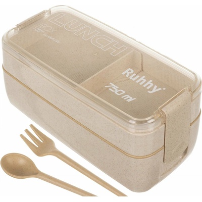 Ruhhy 24528 Desiatový box termo s príborom 750 ml béžový
