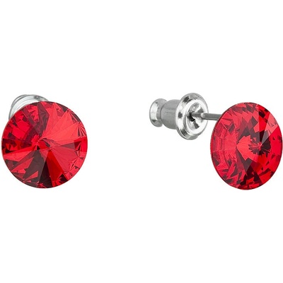 Evolution Group náušnice bižutéria so Swarovski kryštálmi modré okrúhle 51037.3 sapphire
