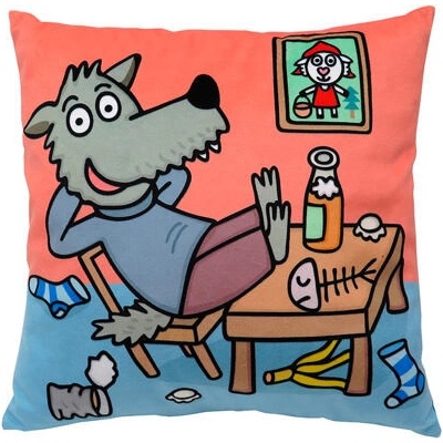 Moravská ústředna 30x30cm vlk Šedivák doma