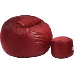 PUFRELAX Комплект, Барбарон и табуретка за крака, 700л. , King Size, Cranberry, Перящ се калъф, Трансформира се в легло, Пълнеж с микс от мемори пяна и дунапрен, Гама Premium, 8447 (PUF-M-KO-PT-CRB) - topmall