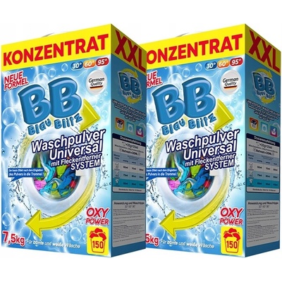 Blue Blitz prášek na bílé prádlo 7,5 kg