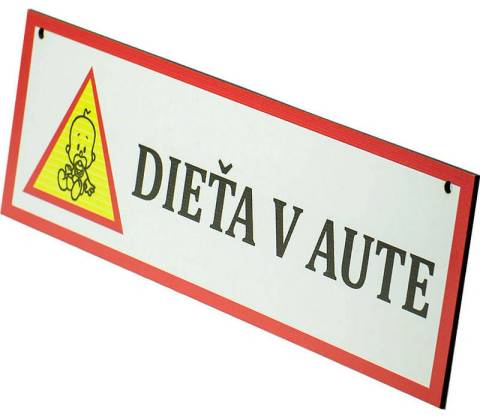 Tabuľka Dieťa v aute