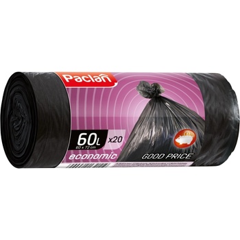 Paclan Торби за отпадъци Paclan - Economic, 60 l, 20 броя, черни (HGFP045)