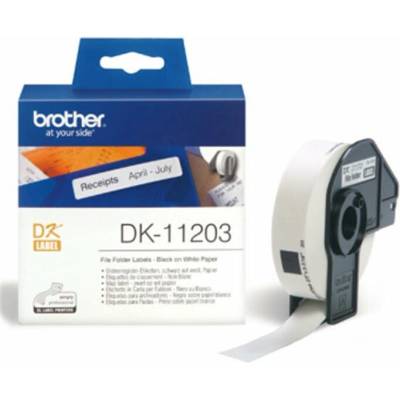 Papírové štítky Brother DK11203, 17mm x 87mm, bílá, 300 ks, pro tiskárny řady QL – Hledejceny.cz