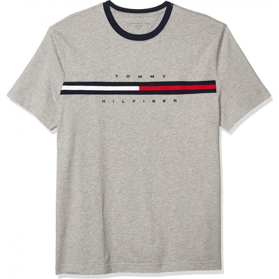 Tommy Hilfiger pánské tričko s krátkým rukávem Core Logo šedé
